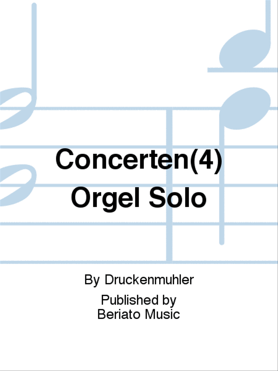 Concerten(4) Orgel Solo Concerten(4) Orgel Solo Organ scores gallery preview page 1