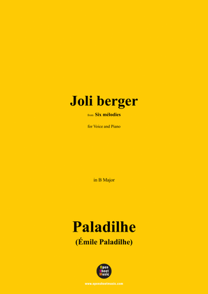Paladilhe-Joli berger(pour une ou deux voix ad lib.),in B Major