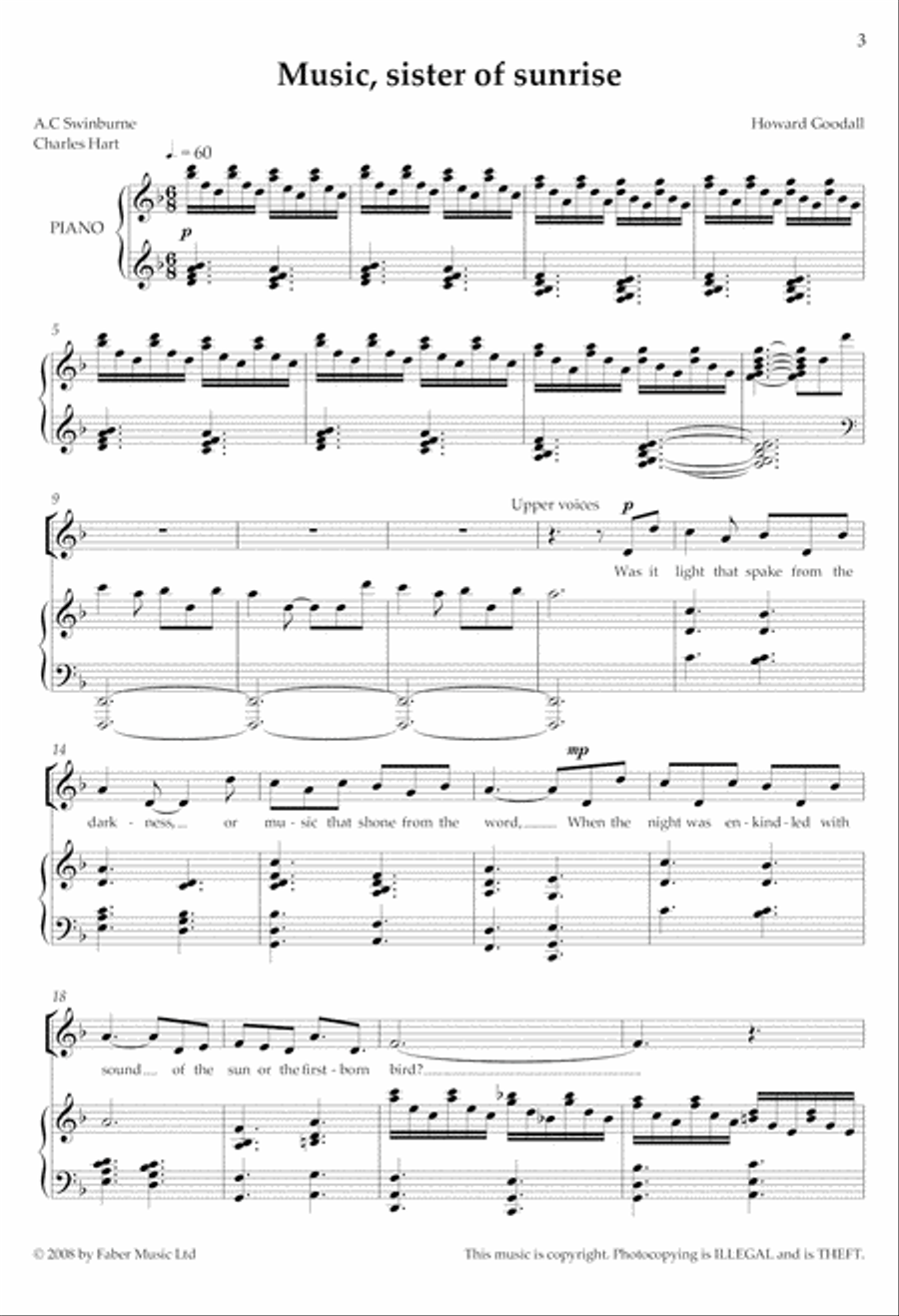 Music, sister of sunrise 4-Part scores gallery preview page 3