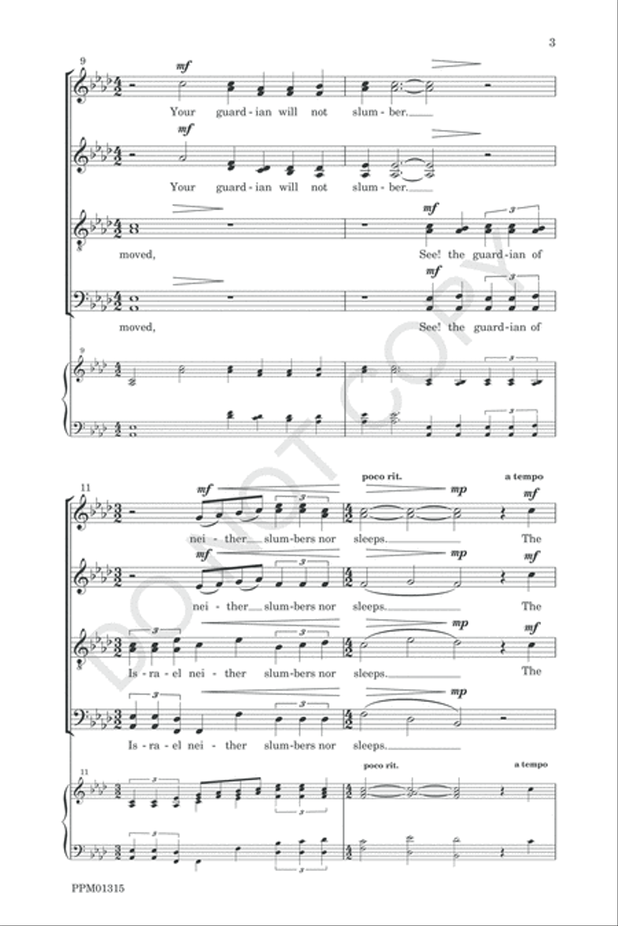 I Lift Up My Eyes to the Mountain SSAATTBB scores gallery preview page 6