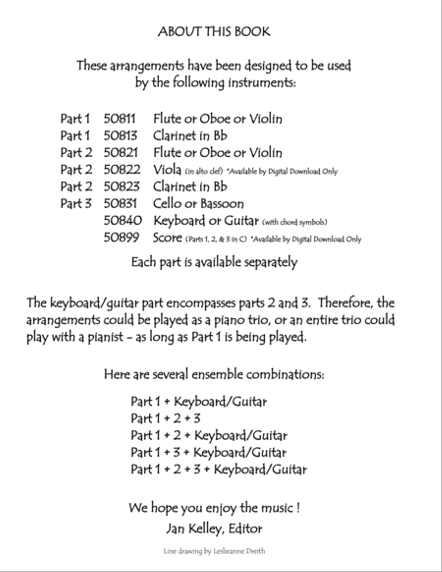 Music for Three, Volume 8 - Keyboard or Guitar 50840 Small Ensemble scores gallery preview page 3