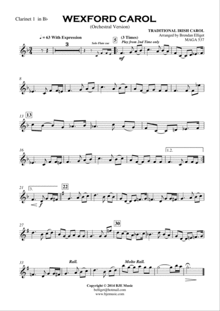 Wexford Carol - Orchestra Score and Parts PDF Full Orchestra scores gallery preview page 6