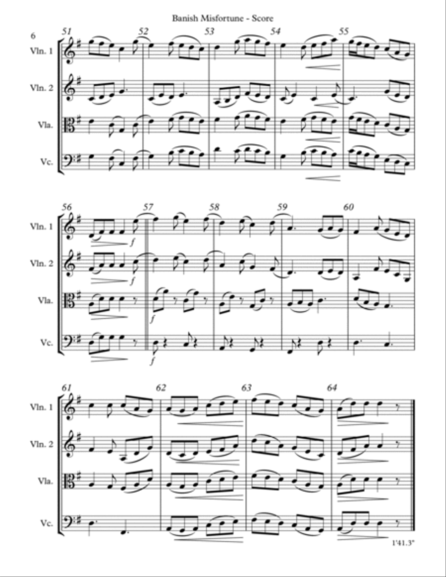 Banish Misfortune for String Quartet image number null