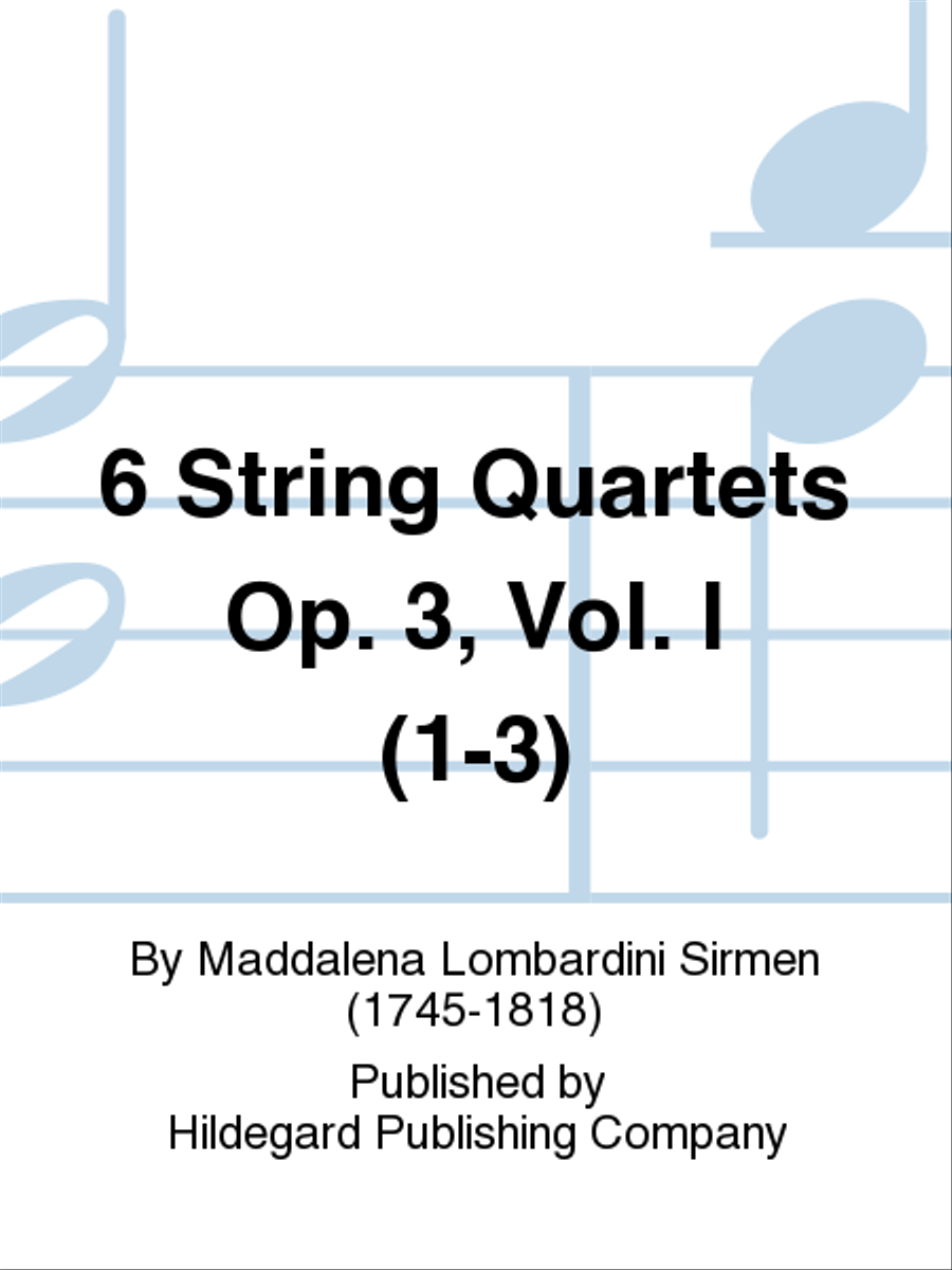6 String Quartets Op. 3, Vol. I (1-3) String Quartet scores gallery preview page 1