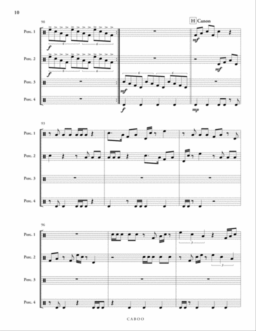 Caboo Percussion Ensemble scores gallery preview page 11
