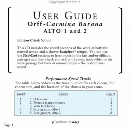 Carmina Burana (CD only - no sheet music)
