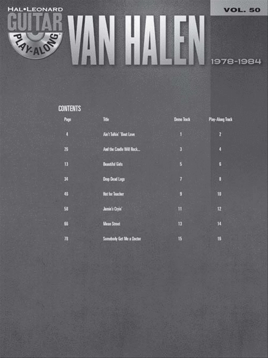 Van Halen 1978-1984 Guitar Tablature scores gallery preview page 3