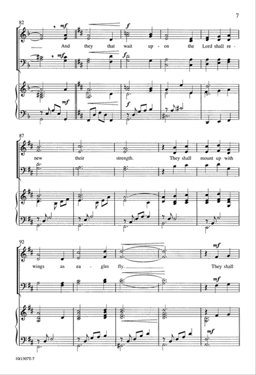 They that wait Upon the Lord 4-Part scores gallery preview page 7
