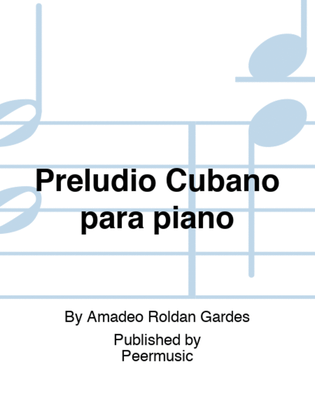 Book cover for Preludio Cubano para piano