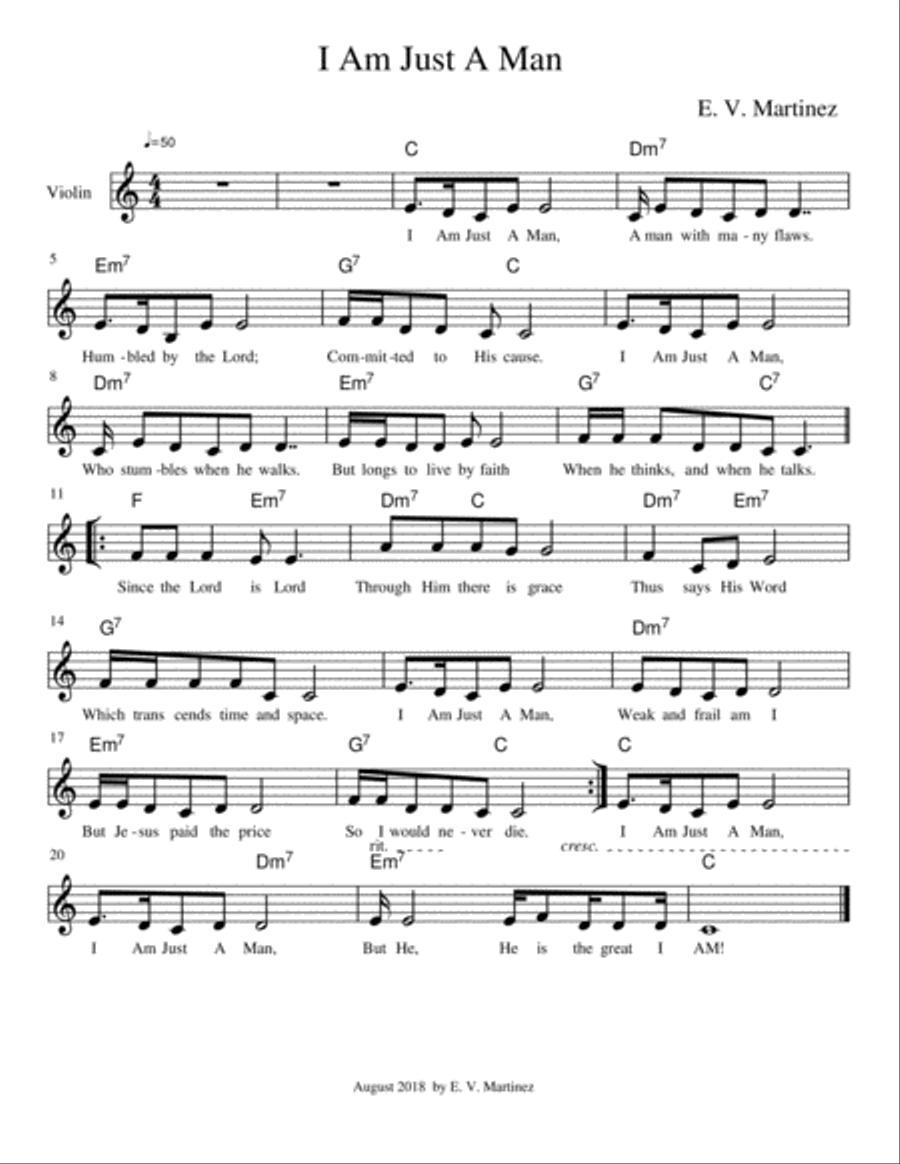 I Am Just A Man Small Ensemble scores gallery preview page 1