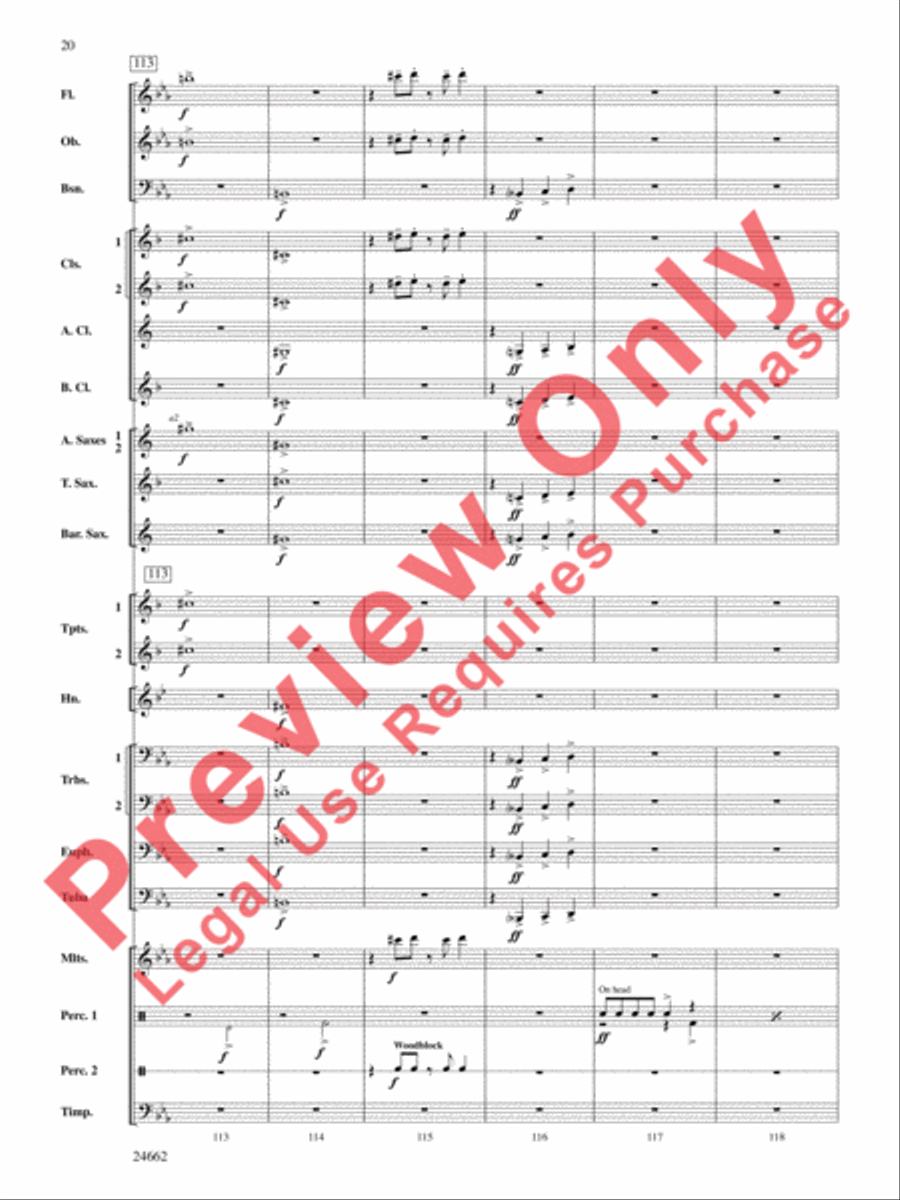 Timber City Trilogy Concert Band scores gallery preview page 21