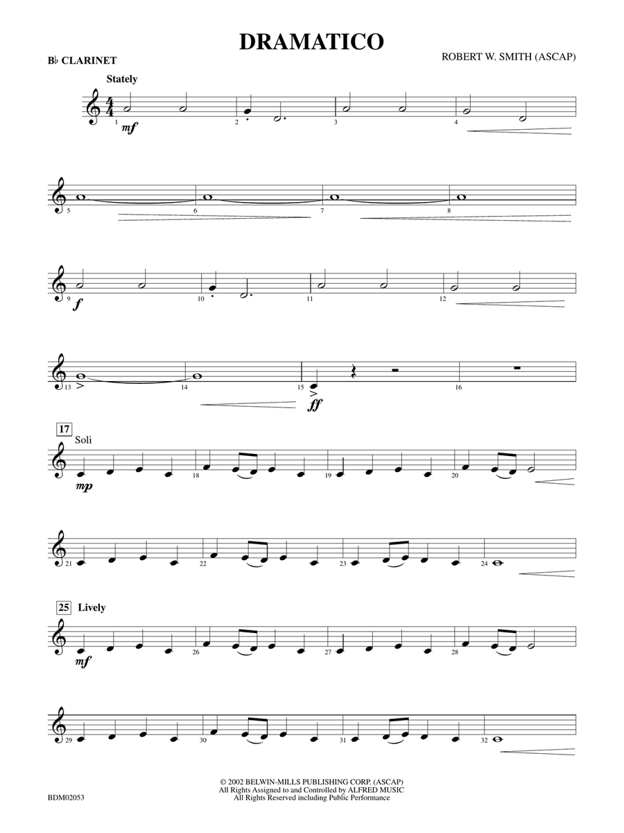 Dramatico: 1st B-flat Clarinet