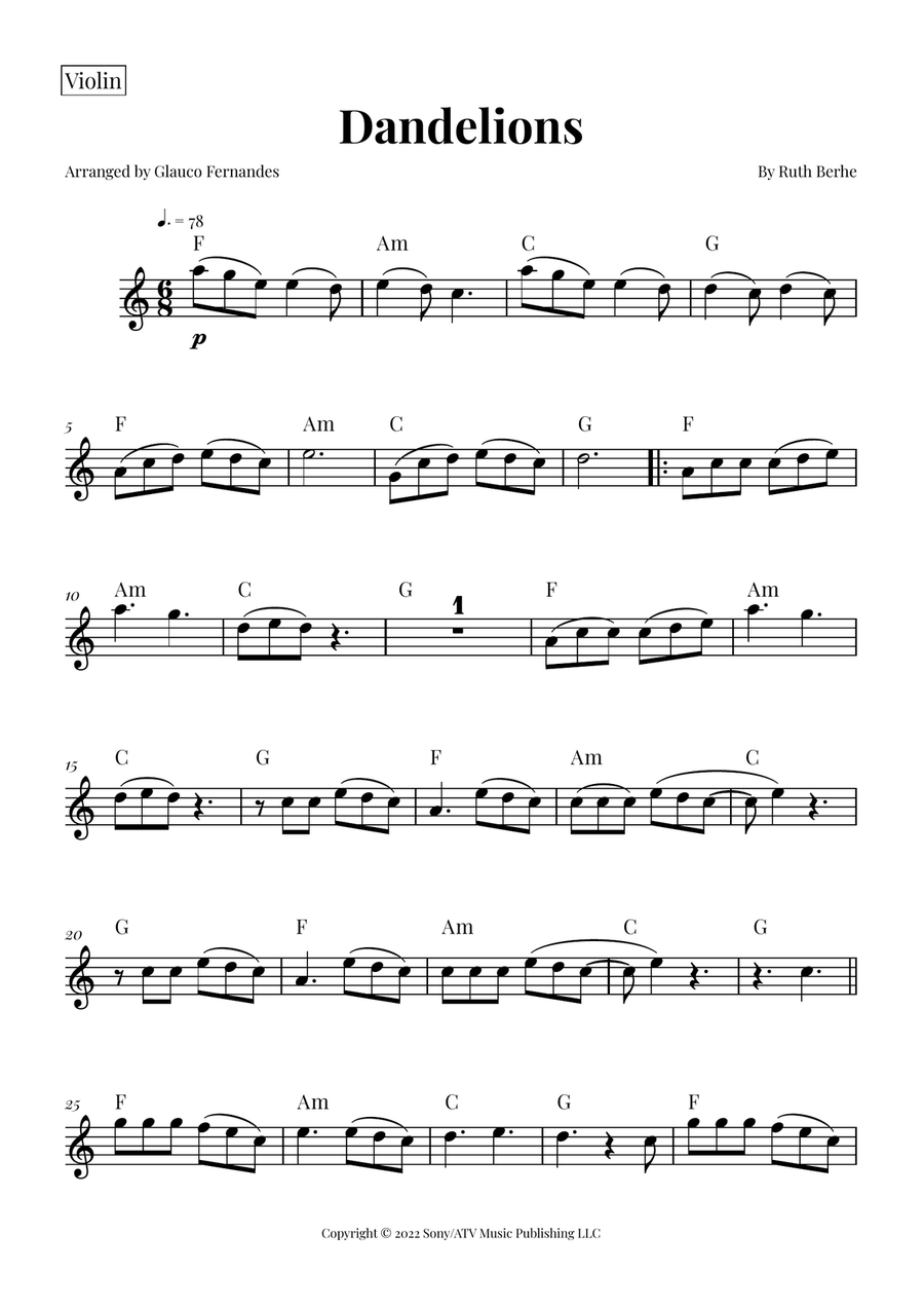 Dandelions String Duet scores gallery preview page 4
