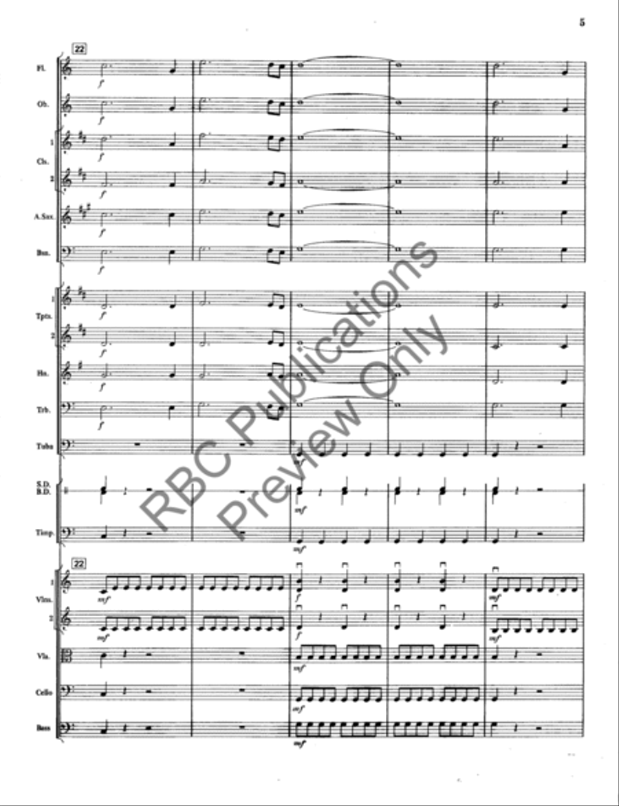 Finale From Symphony #5 (Score) Full Orchestra scores gallery preview page 8