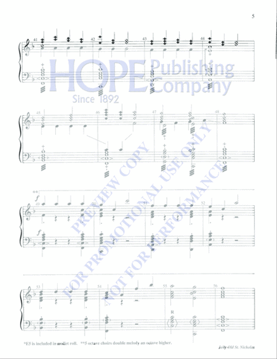 Jolly Old St. Nicholas Handbell 5-Octaves scores gallery preview page 5