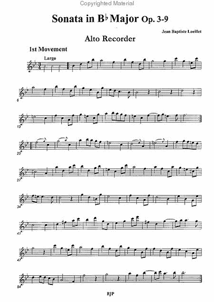 Sonata in B-flat Major, Op. 3-9 image number null