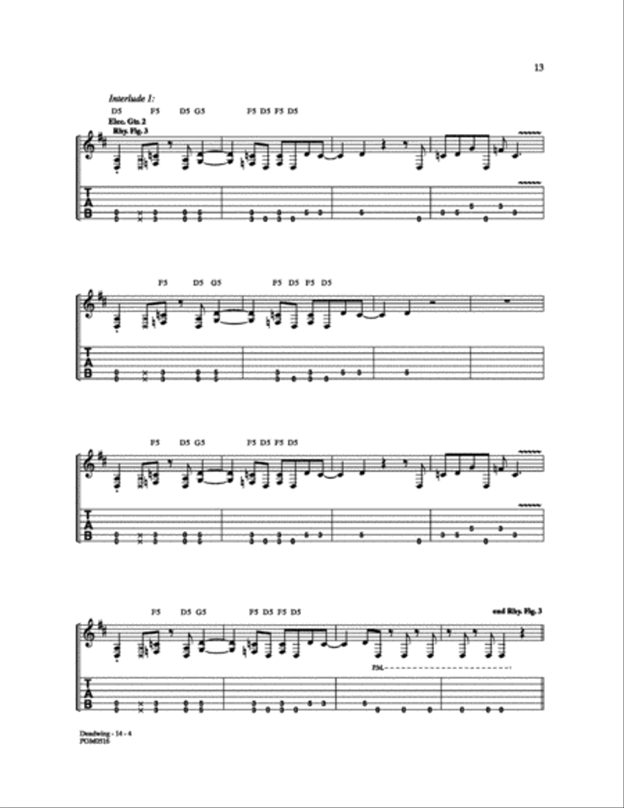 Deadwing Electric Guitar scores gallery preview page 4