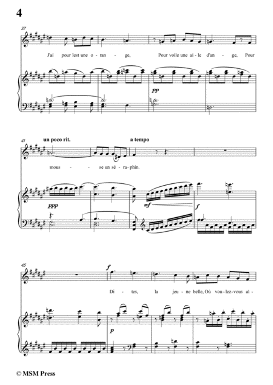 Berlioz-L'ile Inconnue in F sharp Major,for voice and piano Voice Solo scores gallery preview page 6