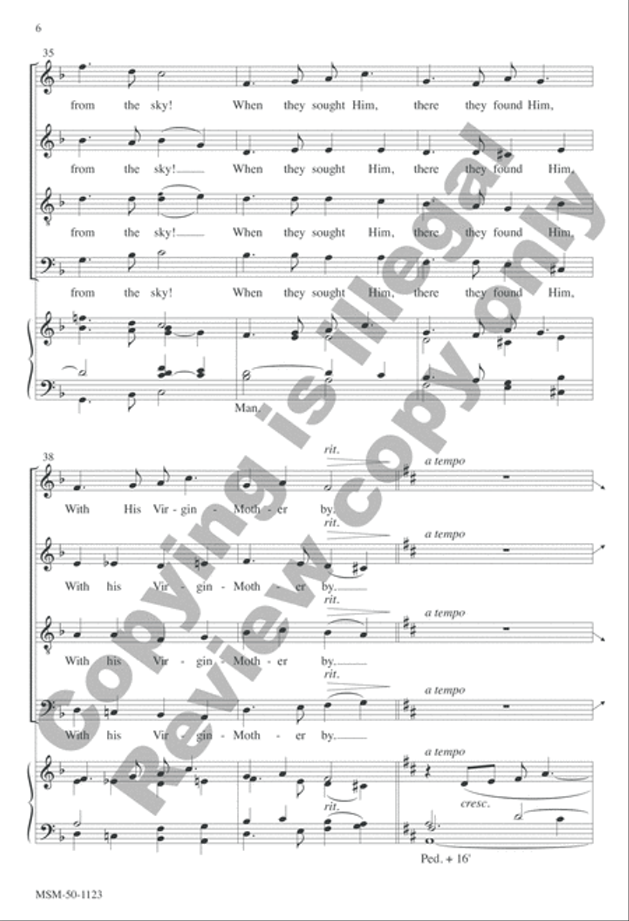 Cradle Song 4-Part scores gallery preview page 6