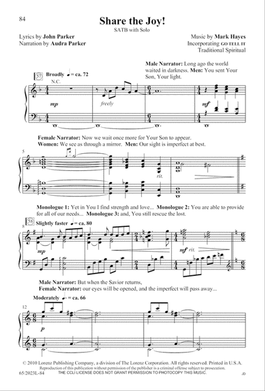 Child of Hope 4-Part scores gallery preview page 85