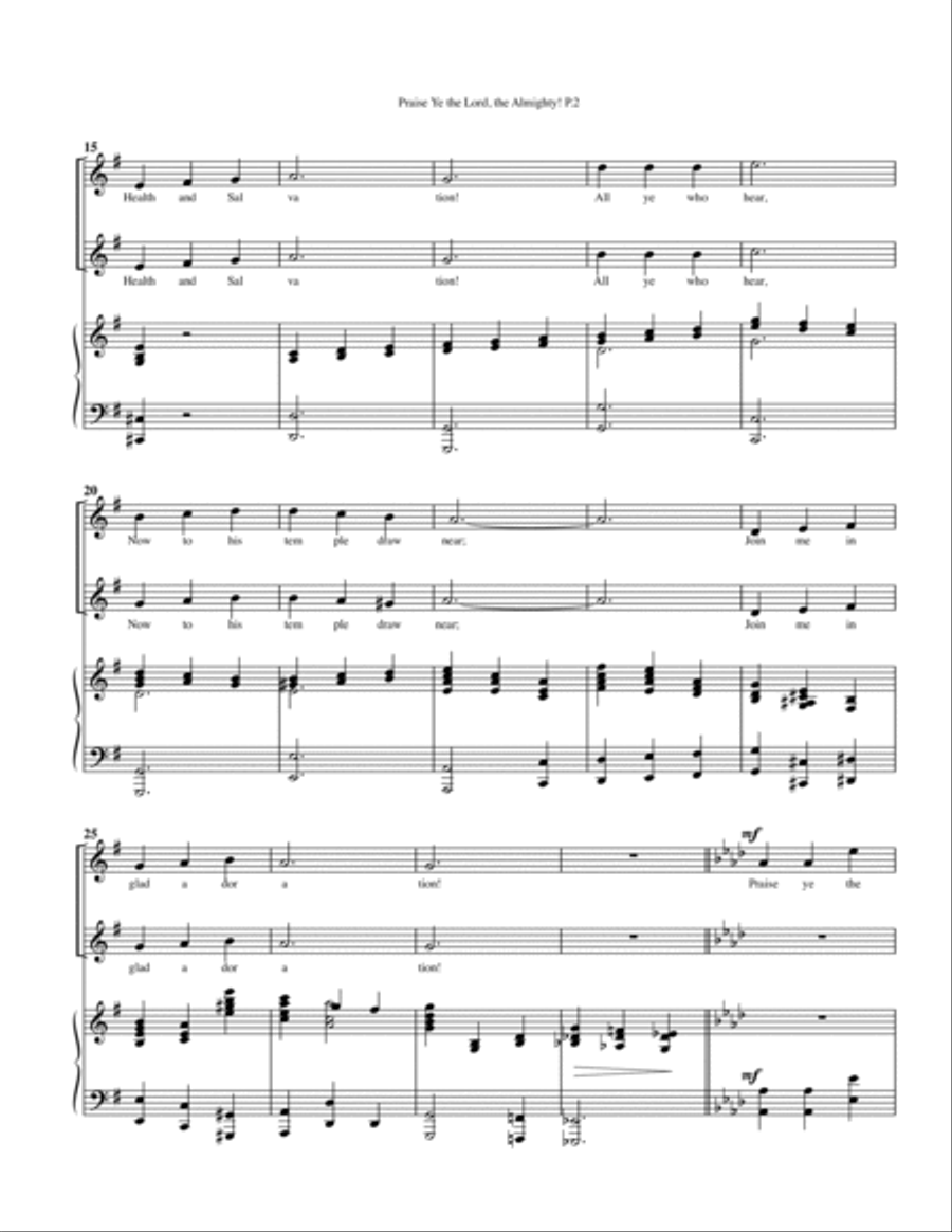 Praise to the Lord, the Almighty--Vocal Duet.pdf Vocal Duet scores gallery preview page 3