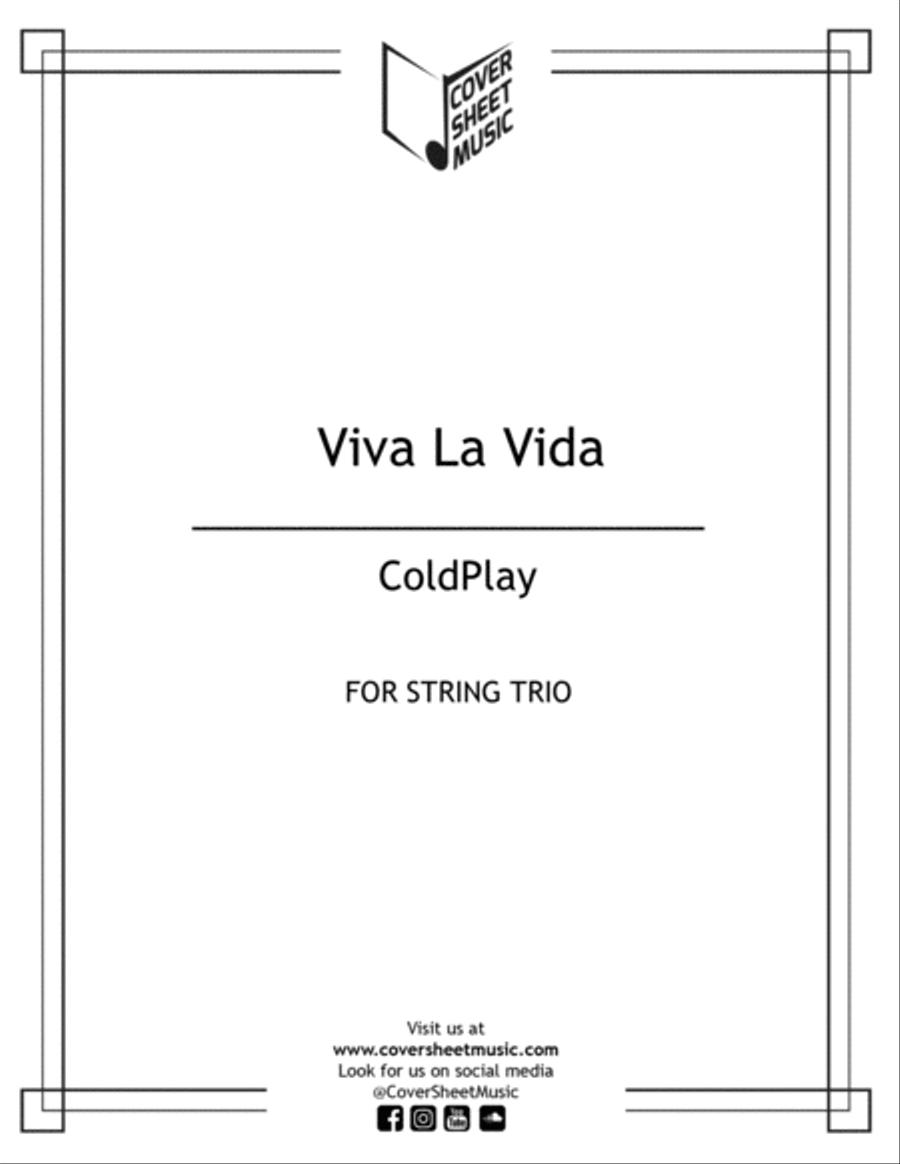 Viva La Vida String Trio scores gallery preview page 1