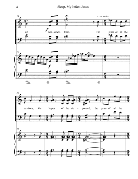 Sleep, My Infant Jesus (a Christmas carol for mixed choir and piano)