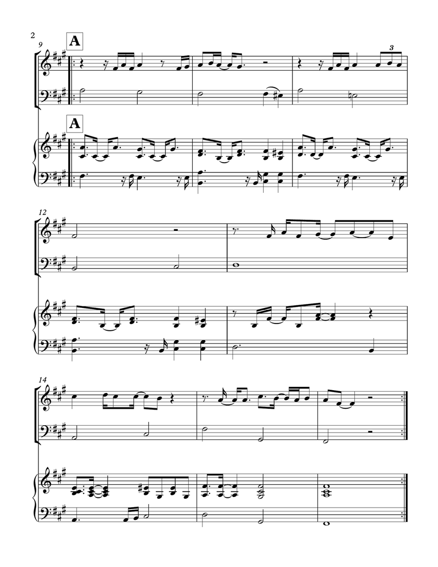 Shape Of My Heart Piano Trio scores gallery preview page 2