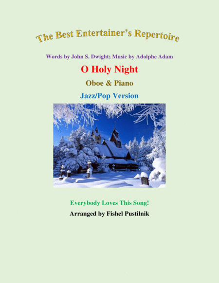 "O Holy Night"-Piano Background for Oboe and Piano (Jazz/Pop Version) image number null