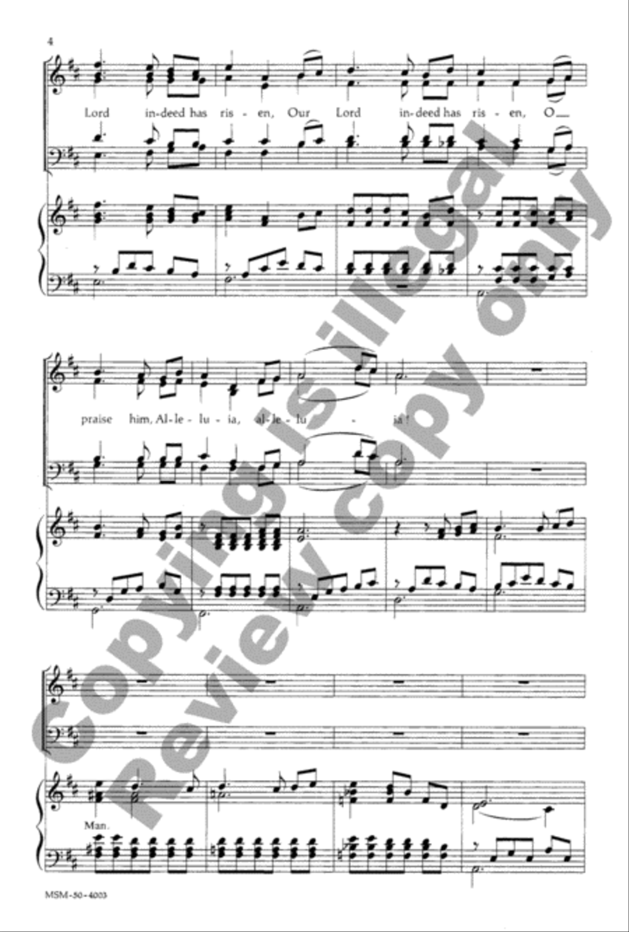 Our Lord Indeed Has Risen 4-Part scores gallery preview page 3