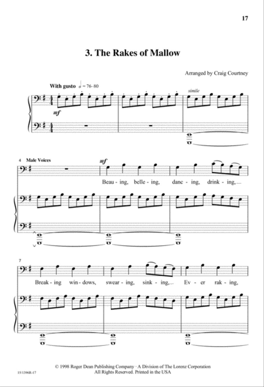 Three Irish Folk Songs Three Irish Folk Songs Divisi scores gallery preview page 17