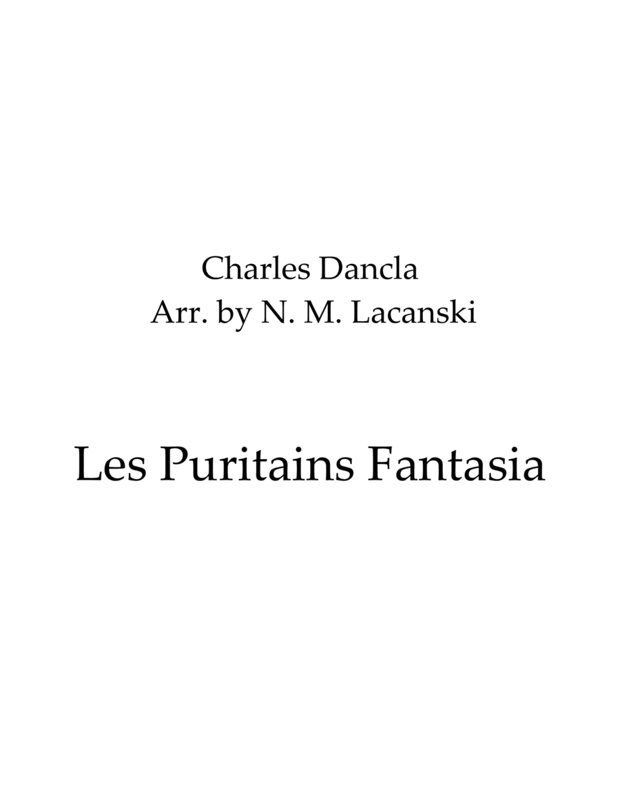 Les Puritains Fantasia Violin Solo scores gallery preview page 1
