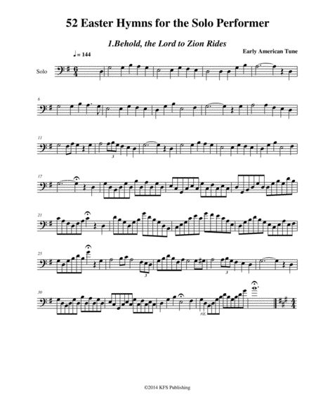 52 Easter Hymns for the Solo Performer - cello