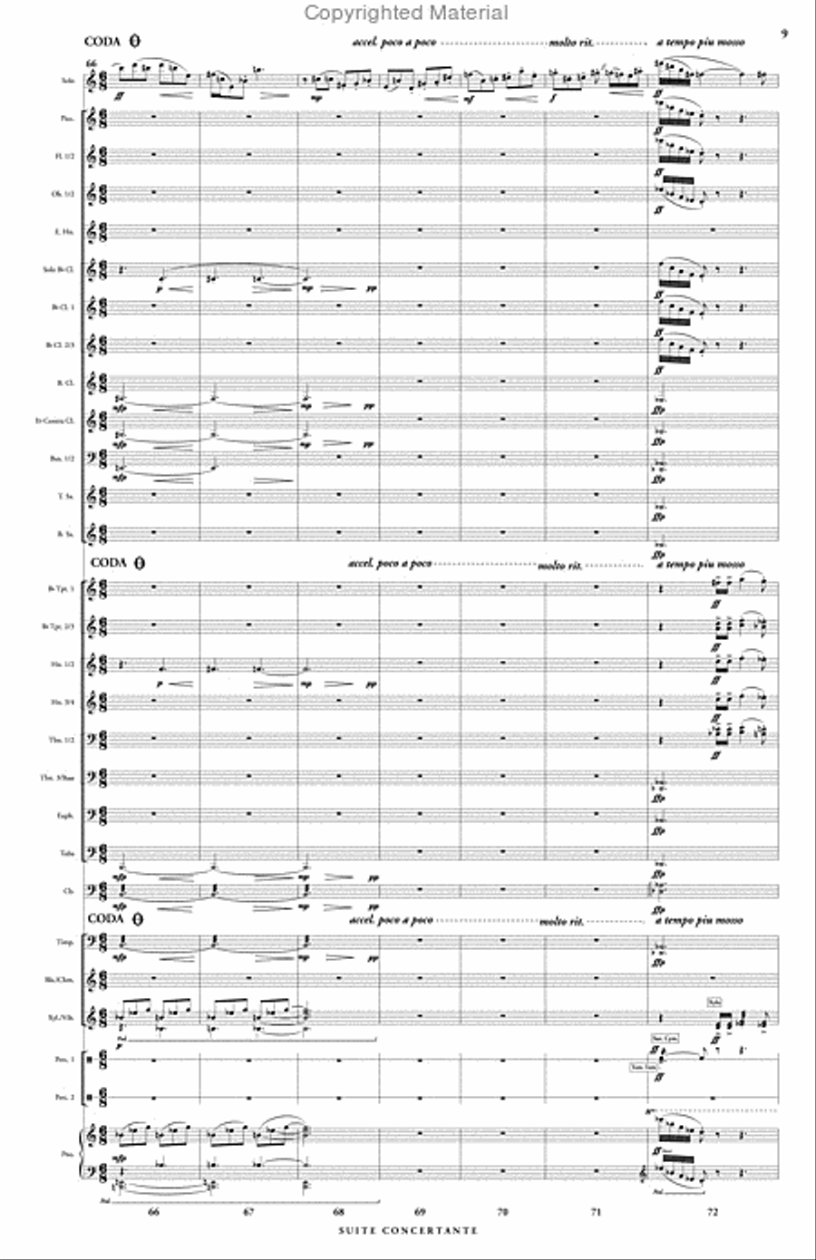 Suite Concertante for Alto Saxophone & Wind Orchestra (score & parts) Concert Band scores gallery preview page 10