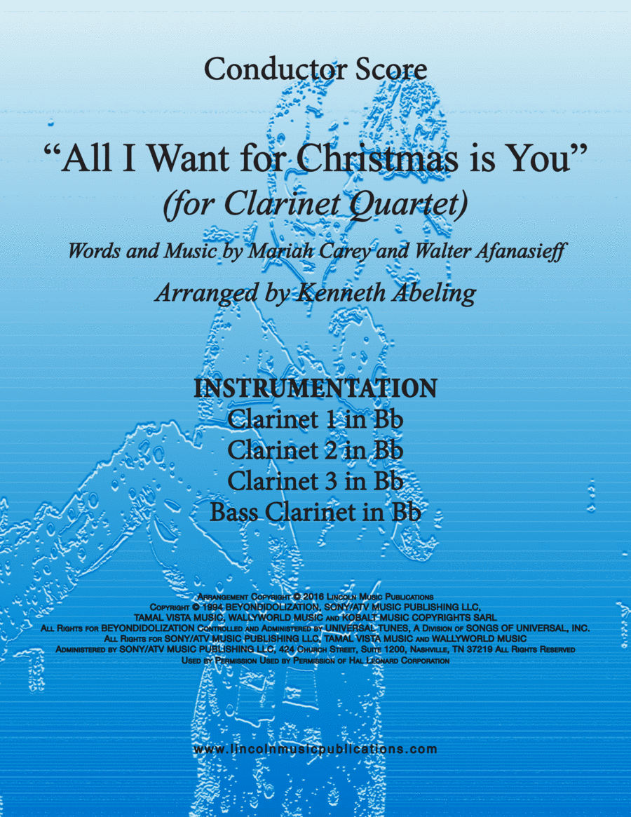 All I Want For Christmas Is You Woodwind Ensemble scores gallery preview page 1