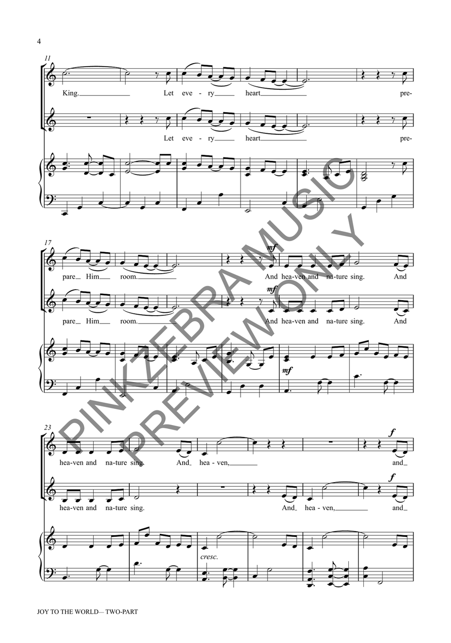 Joy to the World (Two-Part) 2-Part scores gallery preview page 5