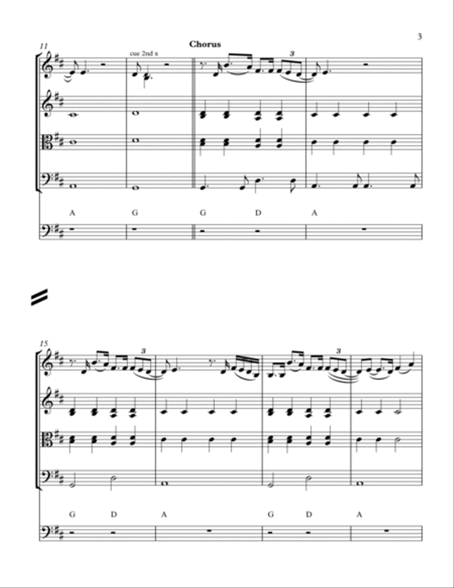Oceans (where Feet May Fail) String Trio scores gallery preview page 5