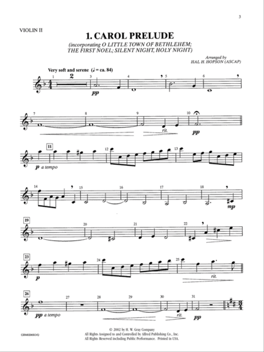 Sing Noel! (A Carol Service): 2nd Violin String Quartet scores gallery preview page 3