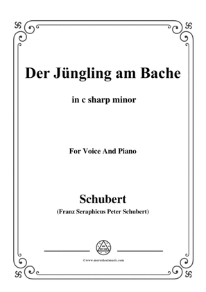 Book cover for Schubert-Der Jüngling am Bache,Op.87 No.3,in c sharp minor,for voice and piano