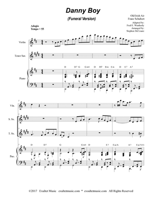 Danny Boy (Funeral Version) (Duet for Soprano and Tenor Saxophone)
