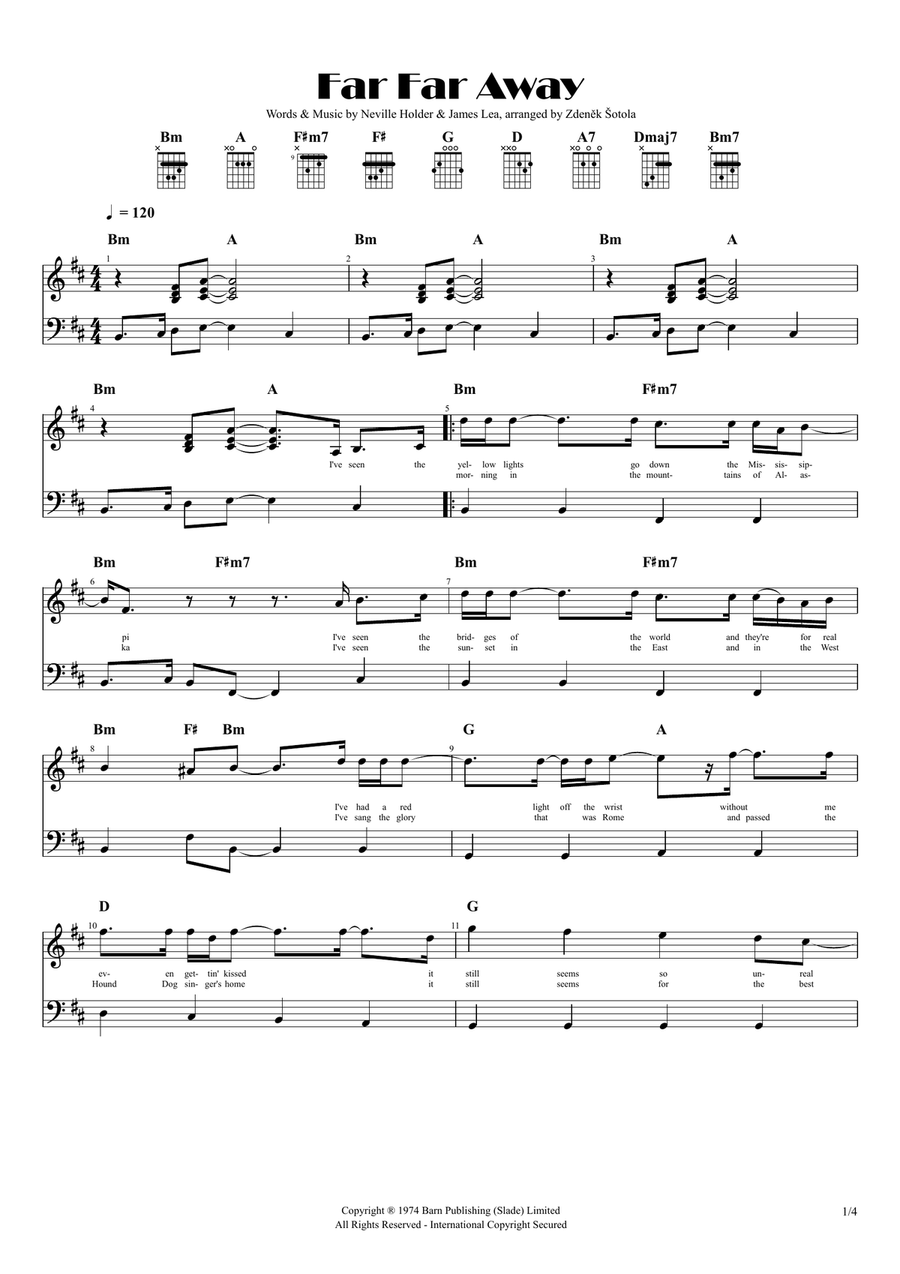 Far Far Away Piano Solo scores gallery preview page 2
