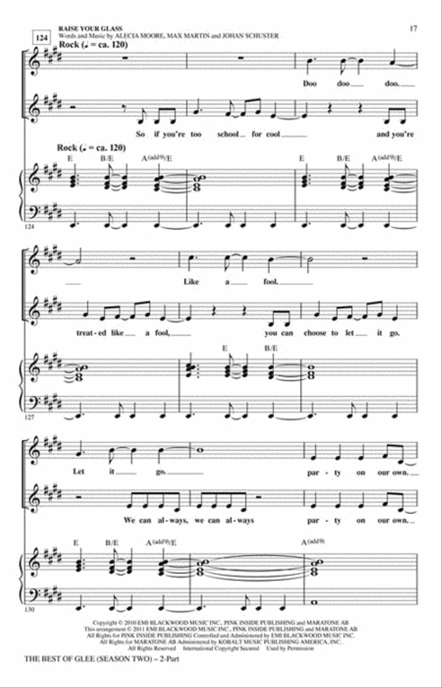 The Best of Glee – Season Two (Medley) 2-Part scores gallery preview page 5