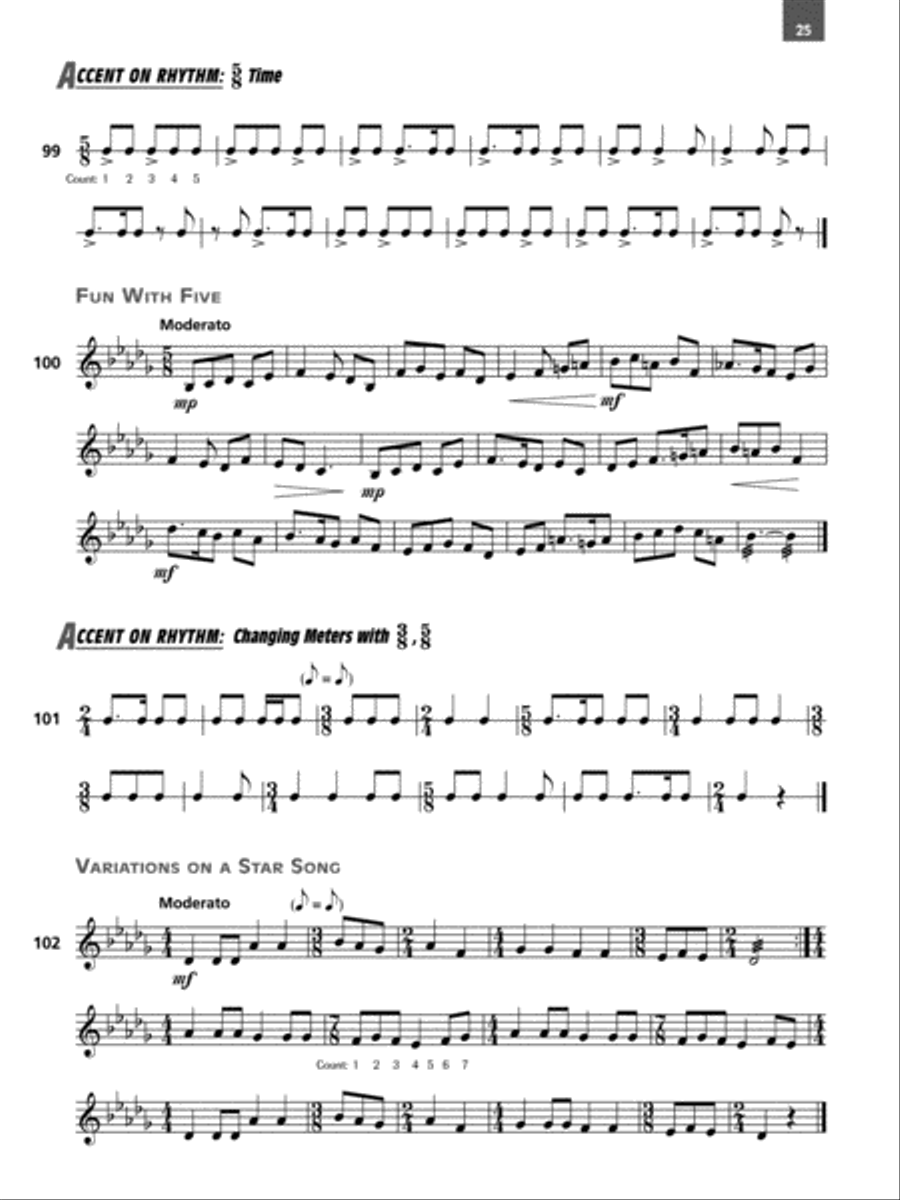 Accent on Achievement, Book 3 Concert Band Methods scores gallery preview page 4