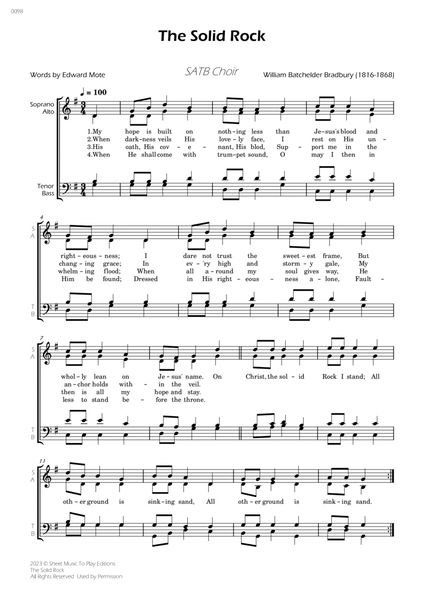 The Solid Rock - SATB Choir image number null