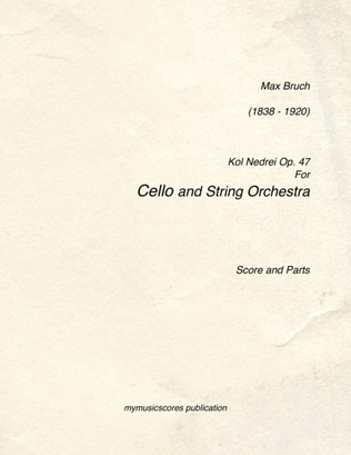 Bruch Kol Nidrei for Cello and String Orchestra