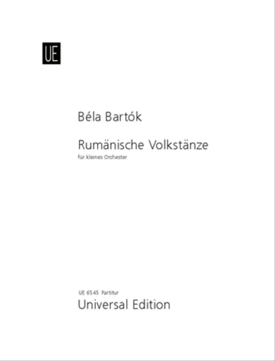 Rumanian Folk Dances Rumanian Folk Dances Chamber Music scores gallery preview page 1