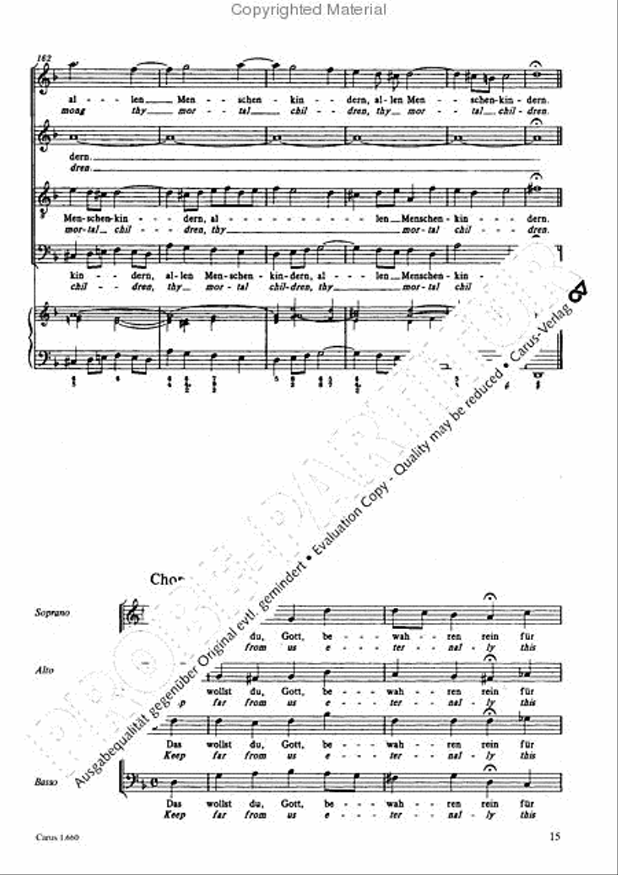 Bach: Ach Gott, vom Himmel; Das wollst du Score scores gallery preview page 16