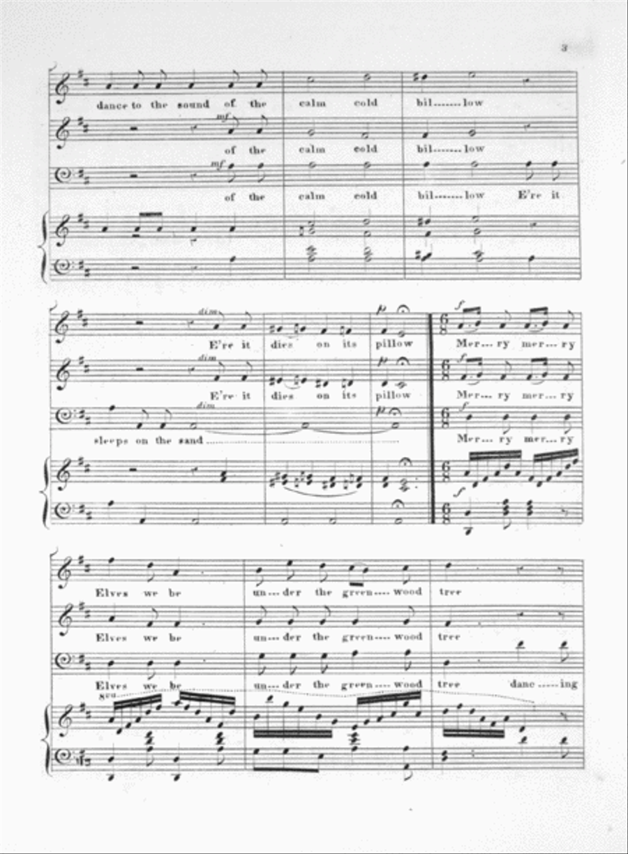 Merry, Merry Elves We Be. A Fairy Glee. For Two Trebles and Bass Voice scores gallery preview page 4