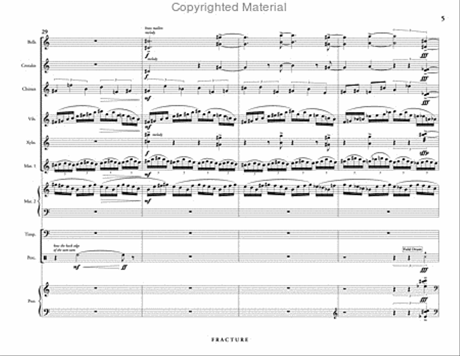 Fracture (score & parts) Fracture (score & parts) Percussion Ensemble scores gallery preview page 6
