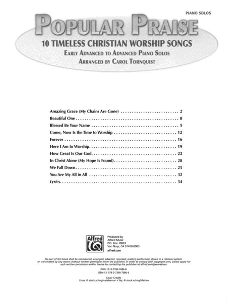 Popular Praise Popular Praise Easy Piano scores gallery preview page 2